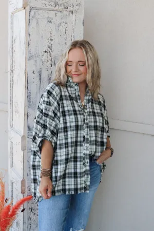 New Beginnings Black Plaid Top