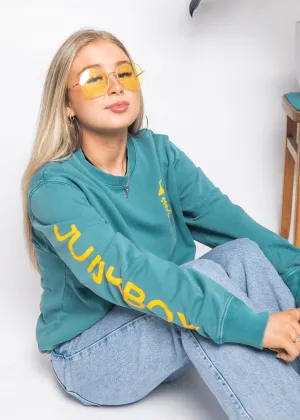 New Wave Teal Garment Dyed Organic Sweatshirt
