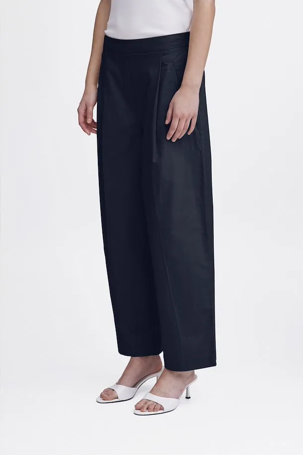 NICA WIDE LEG TROUSERS (TOTAL ECLIPSE/NAVY)