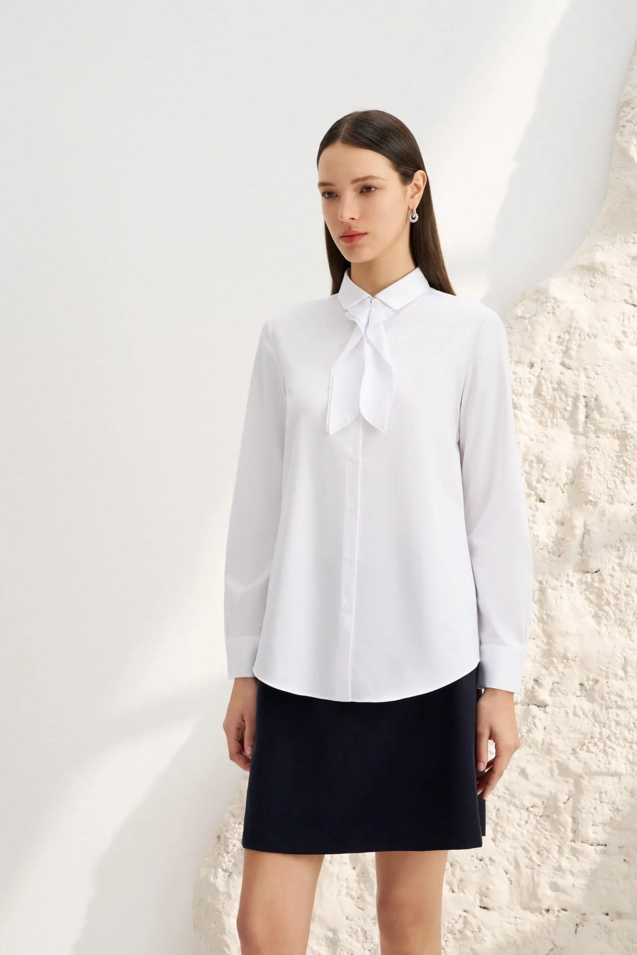 Non-Iron Soft Touch Shirt With Detachable Tie