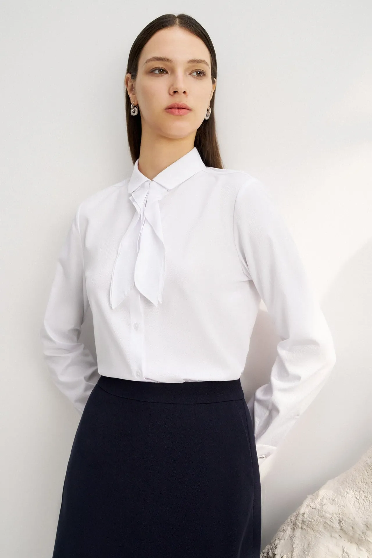 Non-Iron Soft Touch Shirt With Detachable Tie