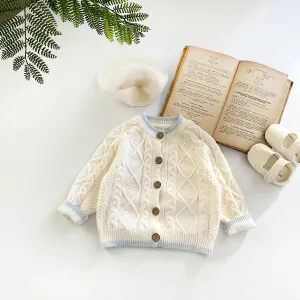 Nordic Baby Charm ❄️ Cable Knit Cardigan (3-36M)