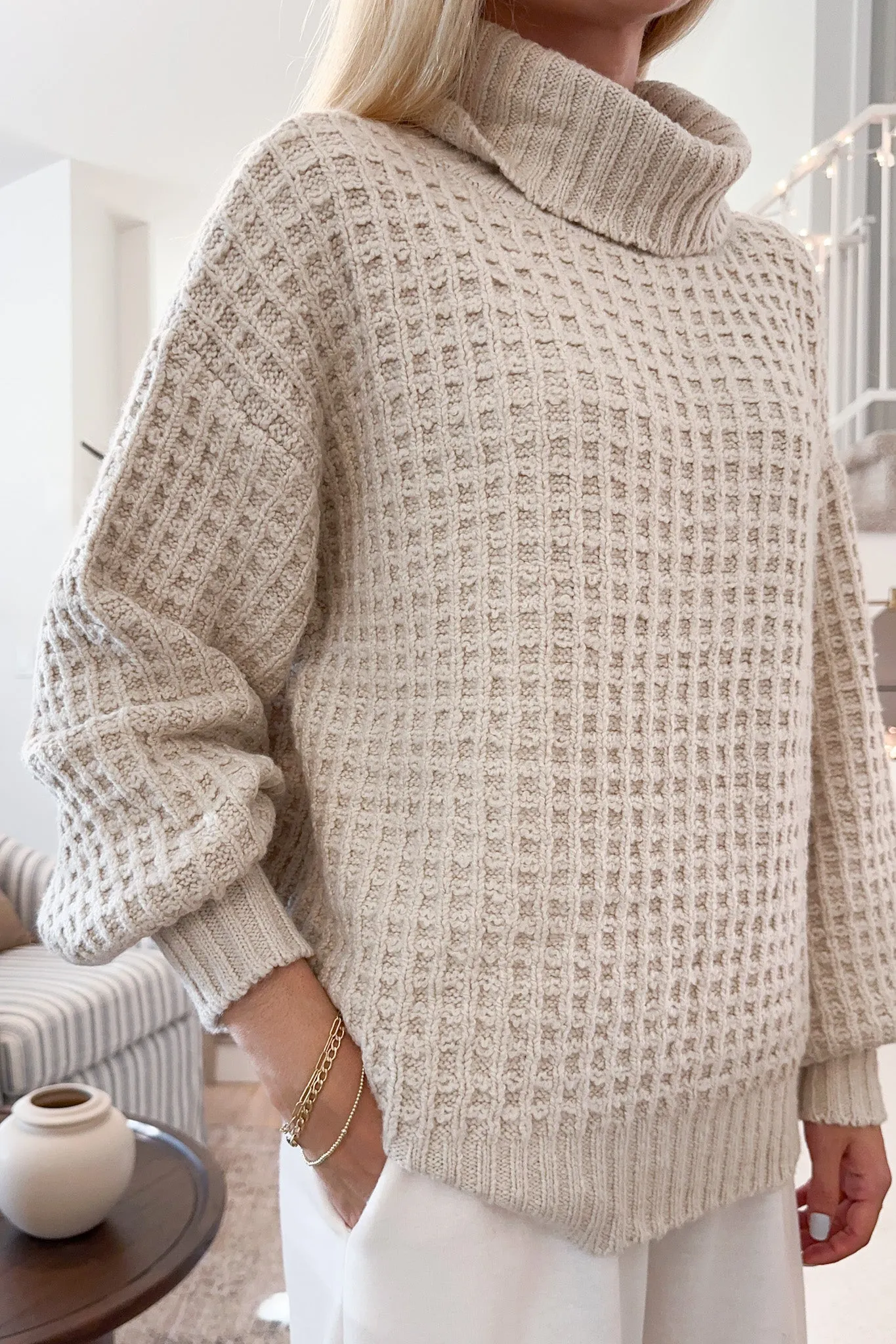 Northern Waffle Knit Oversized Sweater