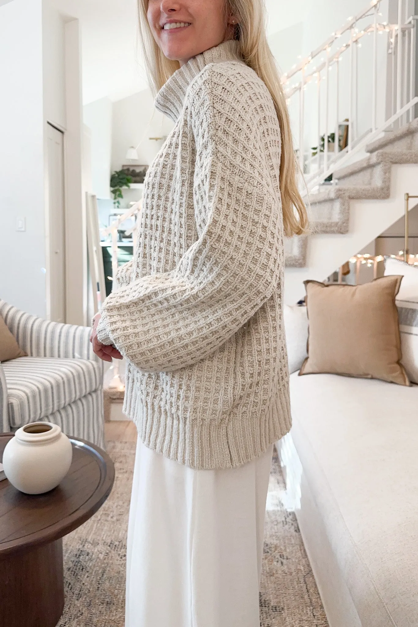 Northern Waffle Knit Oversized Sweater