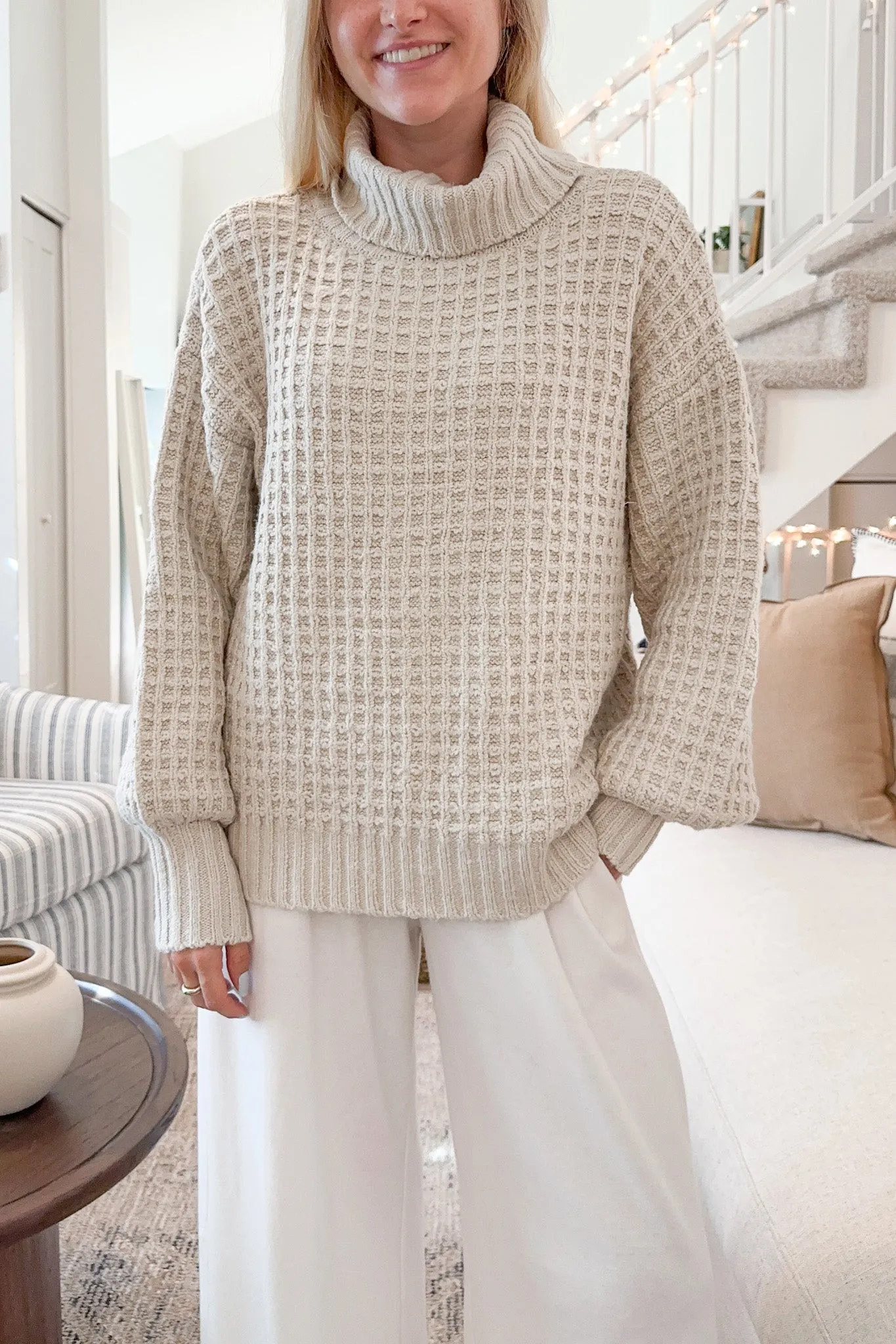 Northern Waffle Knit Oversized Sweater
