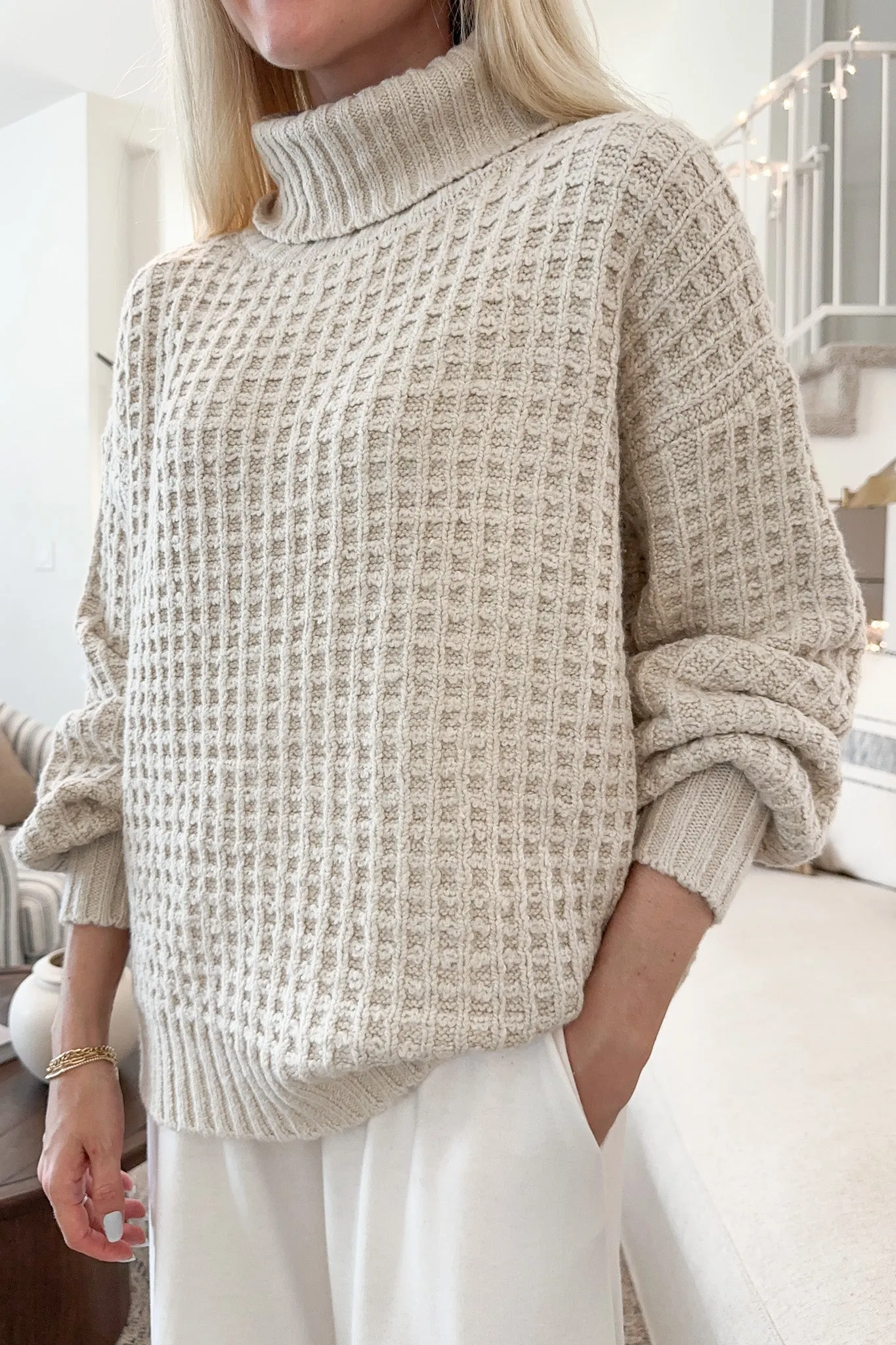 Northern Waffle Knit Oversized Sweater