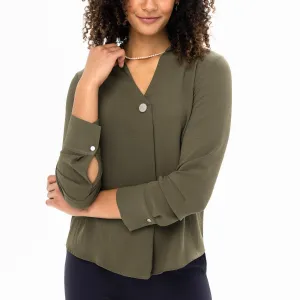 One Button Airflow Blouse