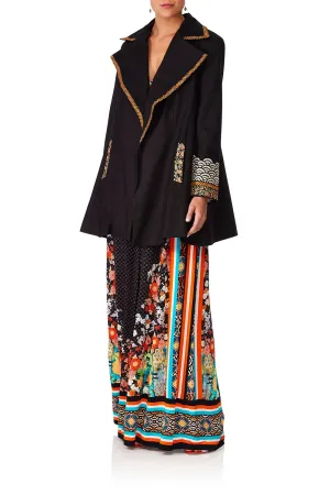 OPEN COAT W/WIDE COLLAR GALAXY GIRL