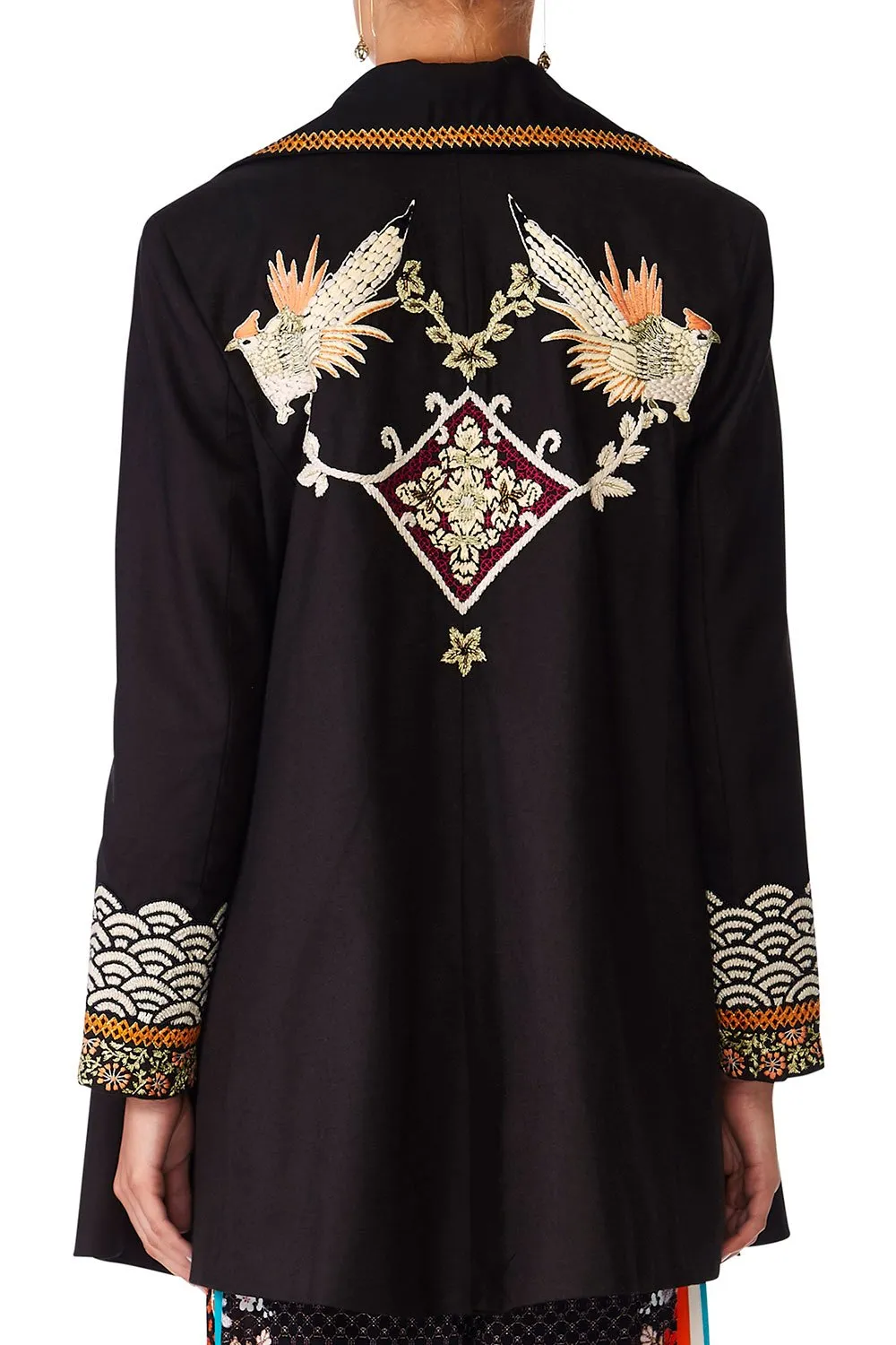 OPEN COAT W/WIDE COLLAR GALAXY GIRL