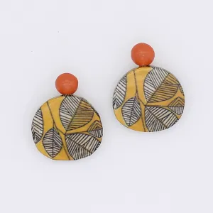 Orange and Gold Fall Feeling Earrings