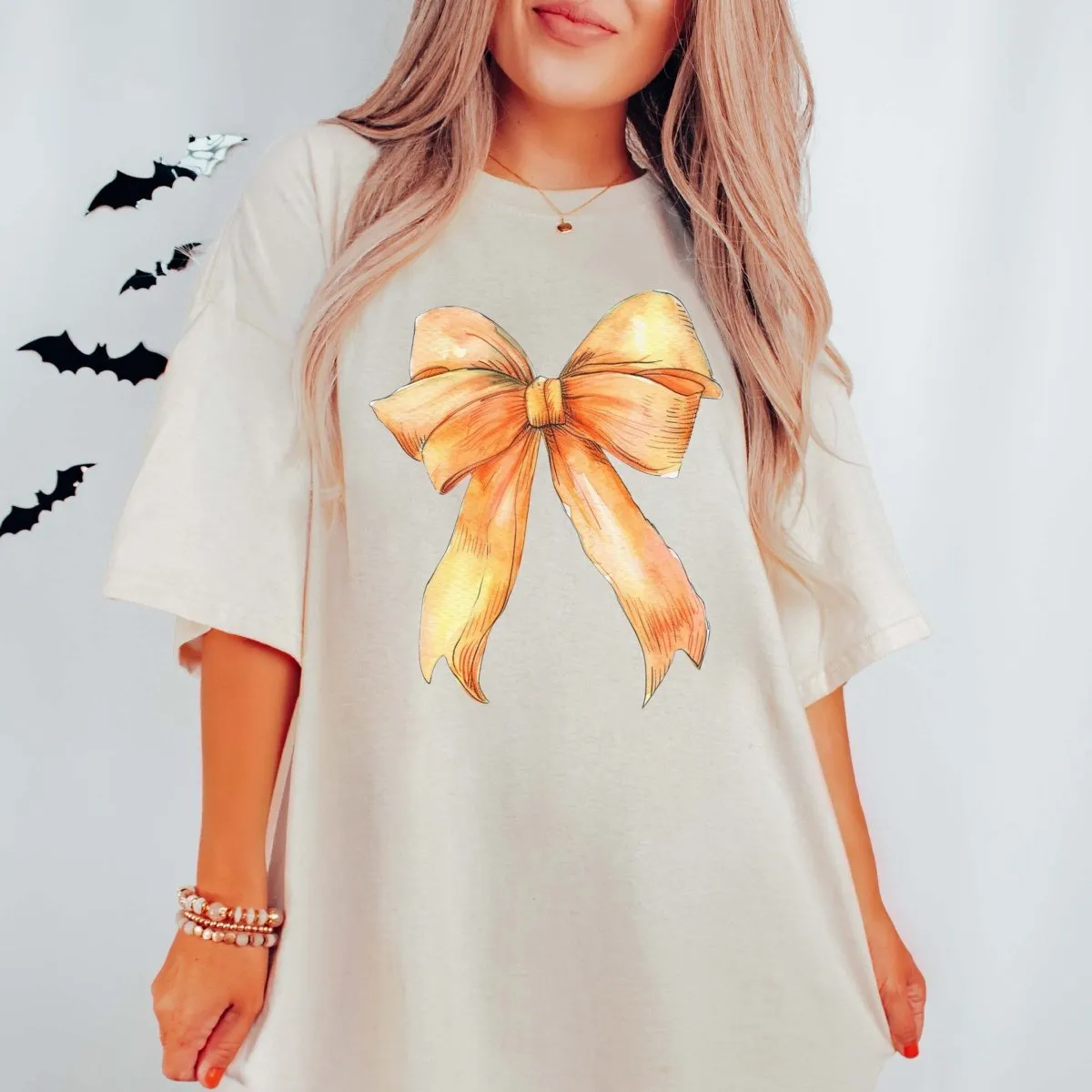 Orange Bow Wholesale Comfort Color Graphic Tee - Fast Shipping