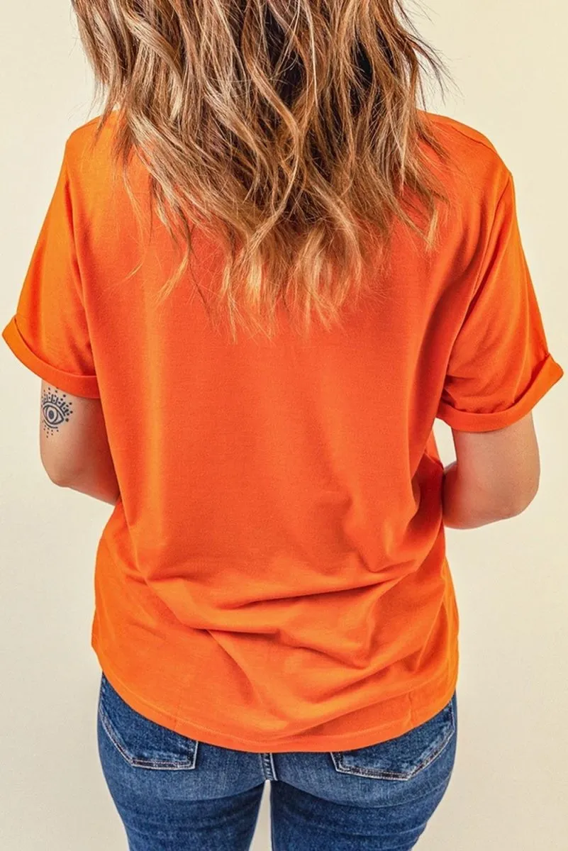 Orange "HOWDY FALL" Western Pumpkin T-Shirt