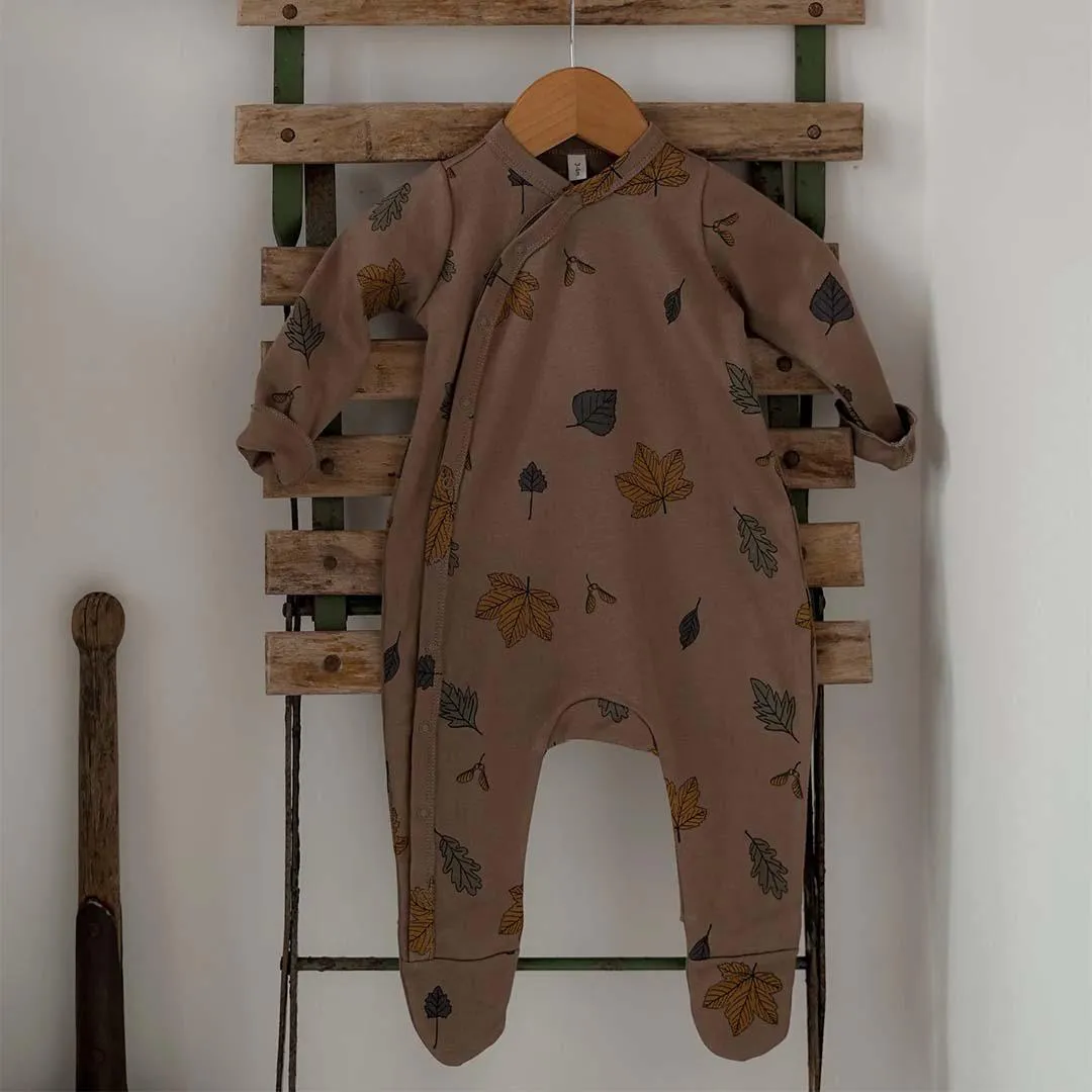 Organic Zoo Suit with Matching Feet - Fall in Love