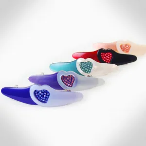 OVERLAP HEART HAIR CLIP - HC191