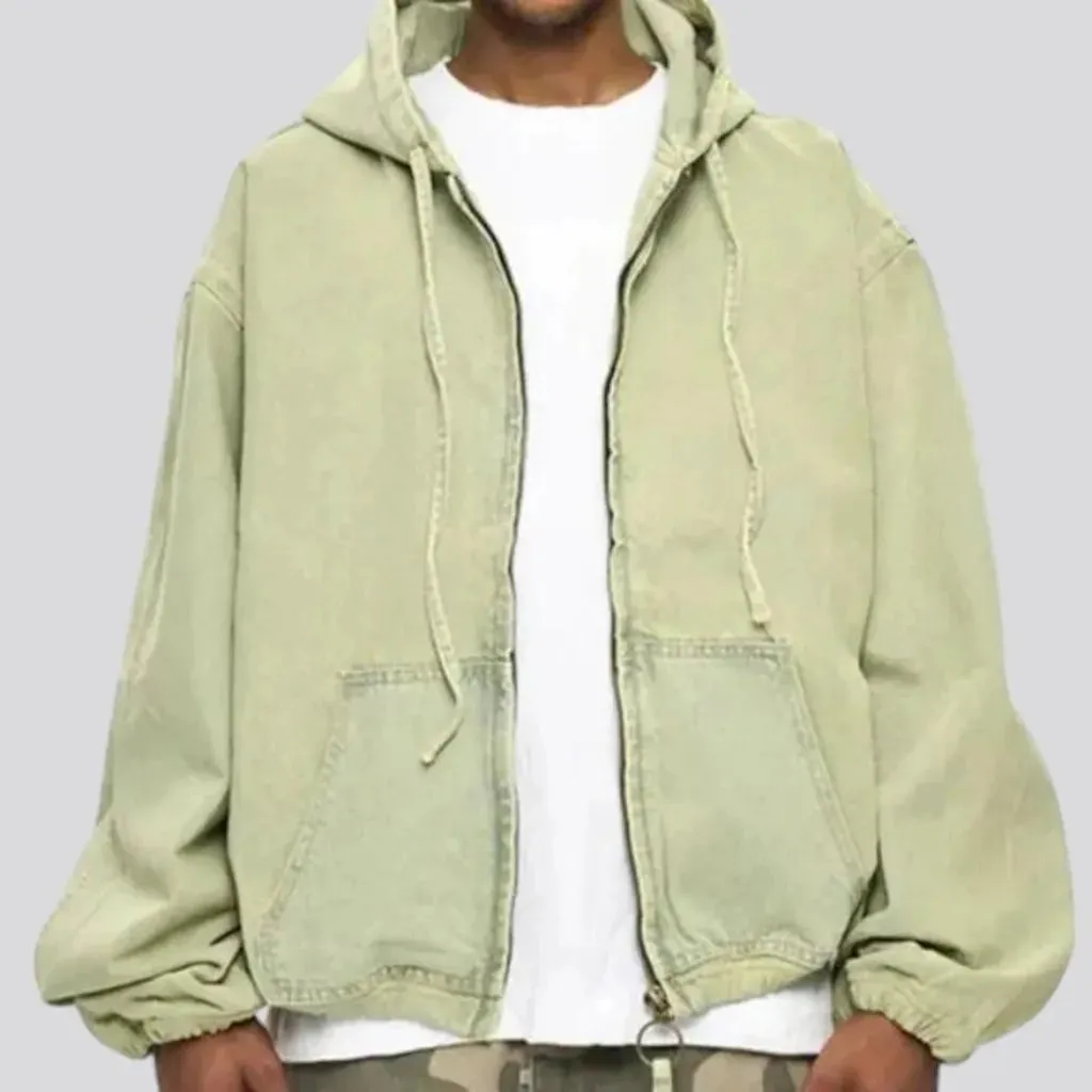 Oversized soft men's jean jacket