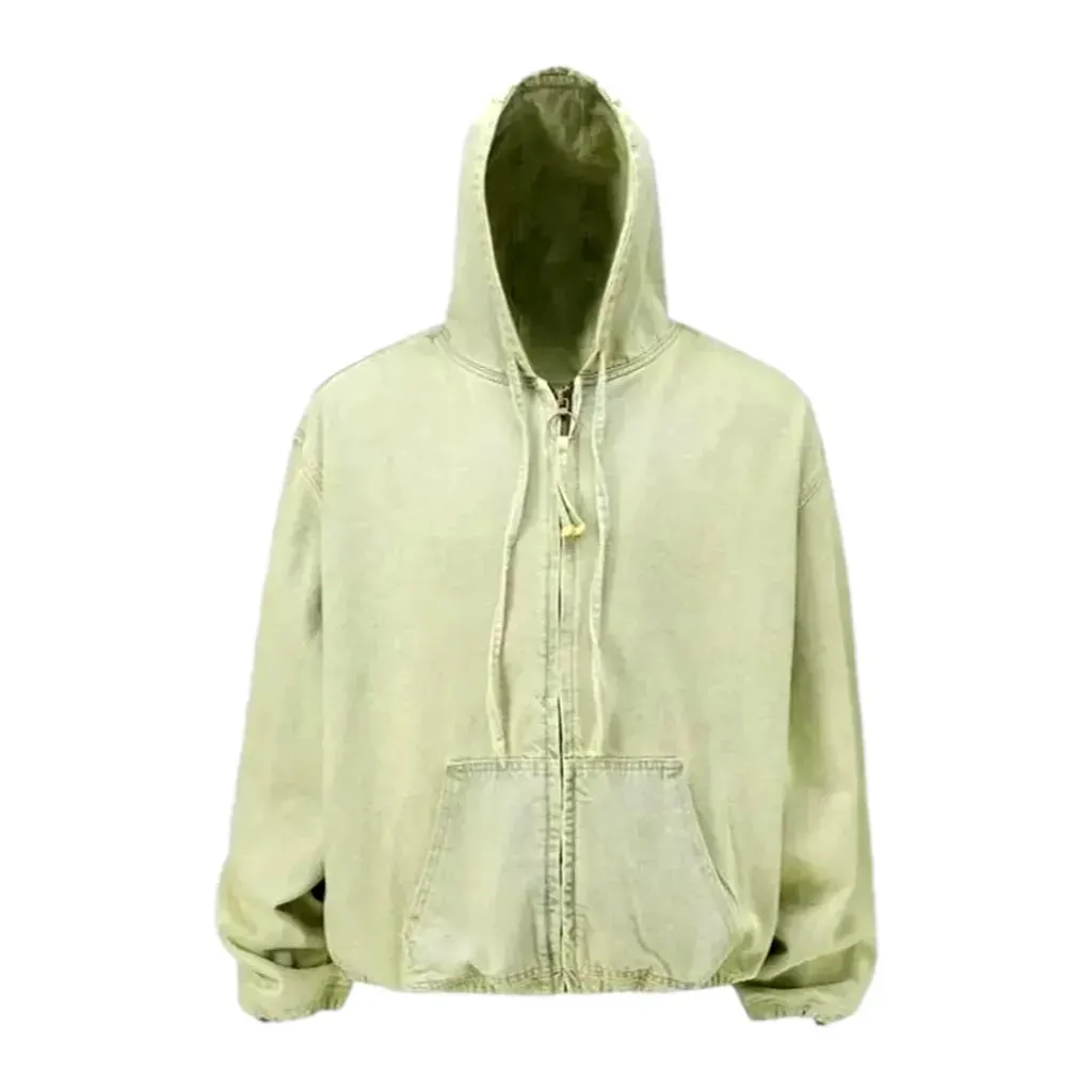 Oversized soft men's jean jacket
