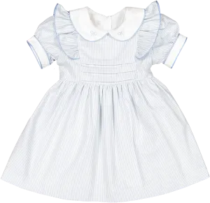 Oxford Bow Dress- Blue