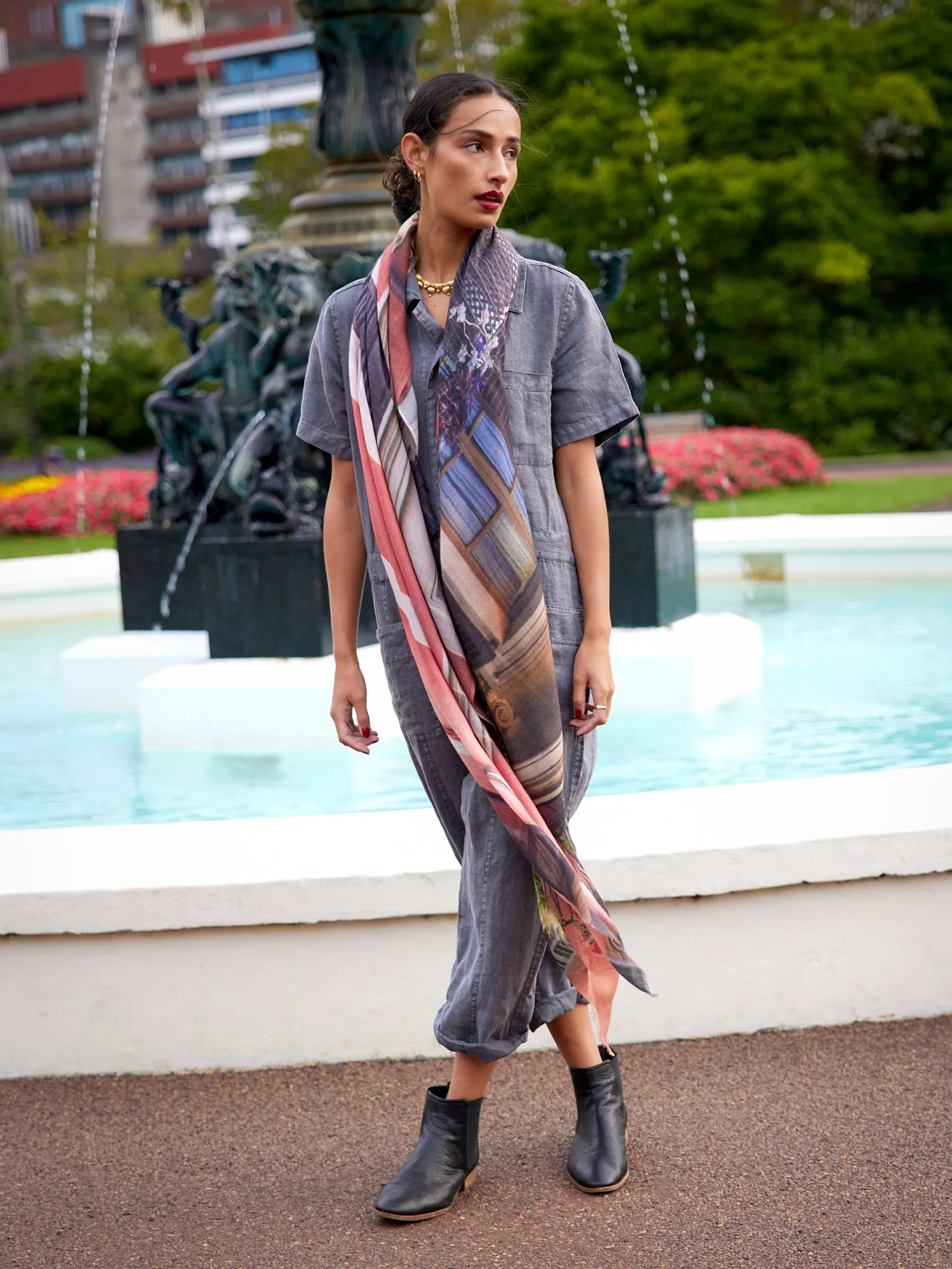 Palma Pink (oversized) Wool Scarf
