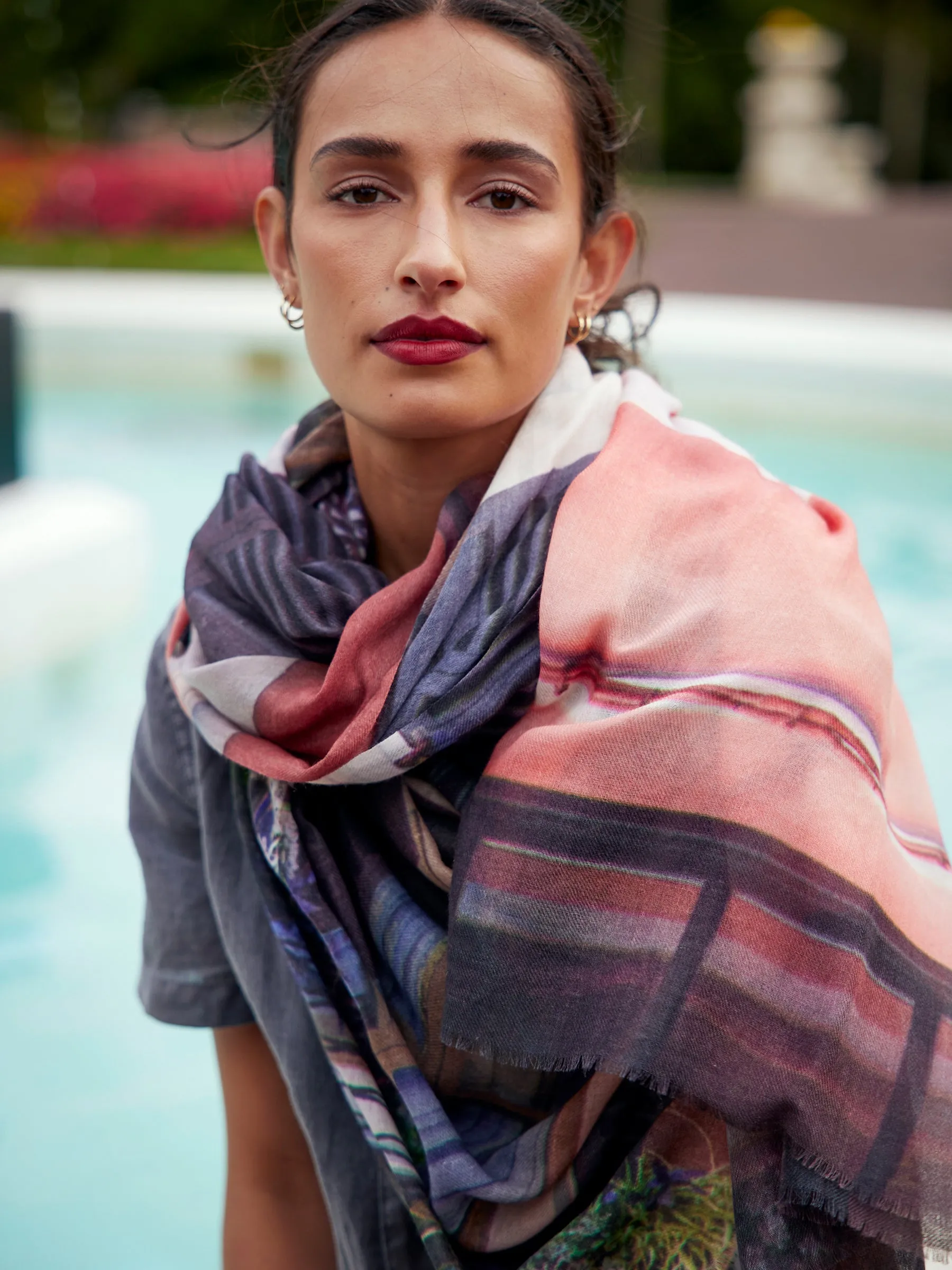 Palma Pink (oversized) Wool Scarf