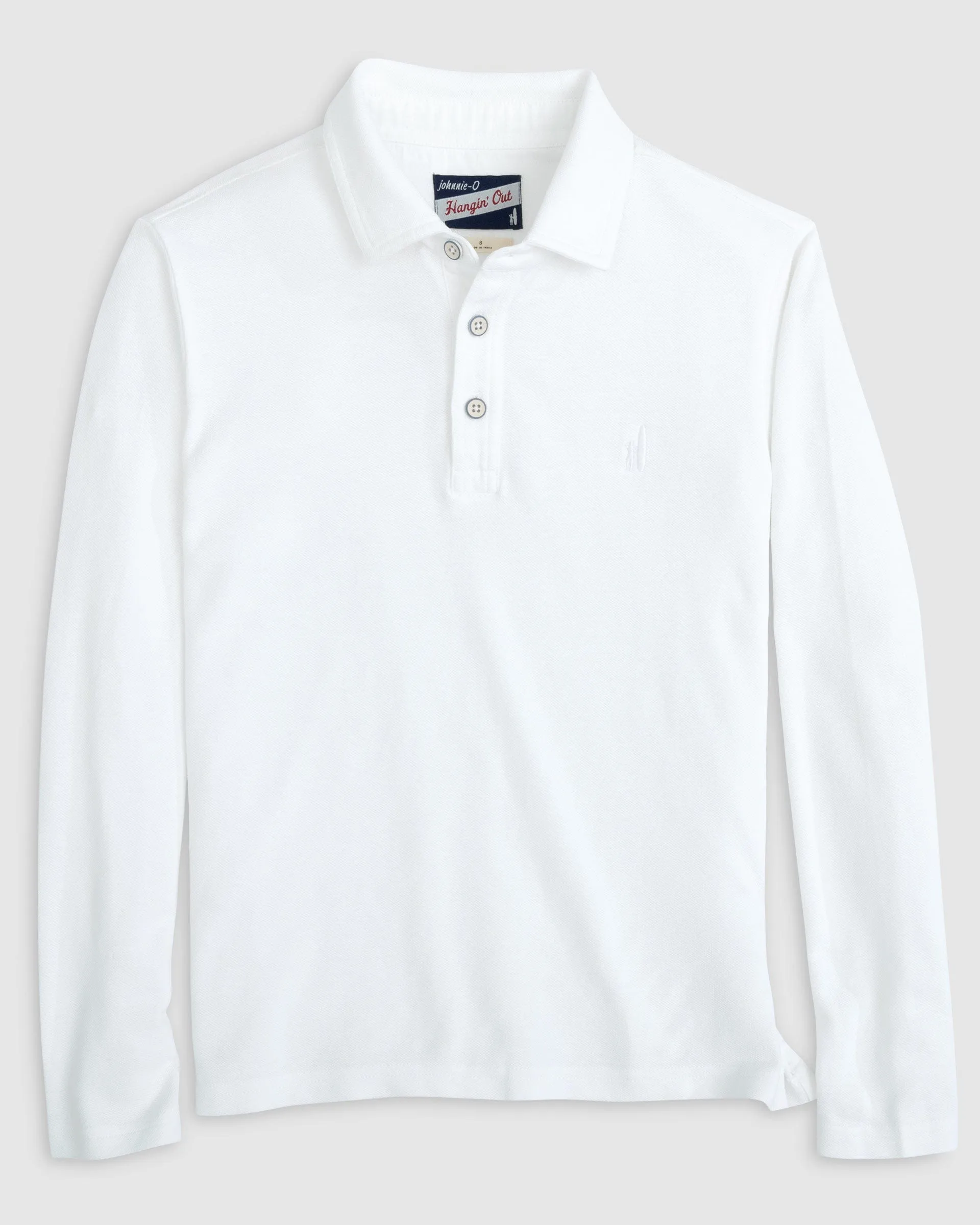Palmer Jr. Long Sleeve Pique Mesh Polo