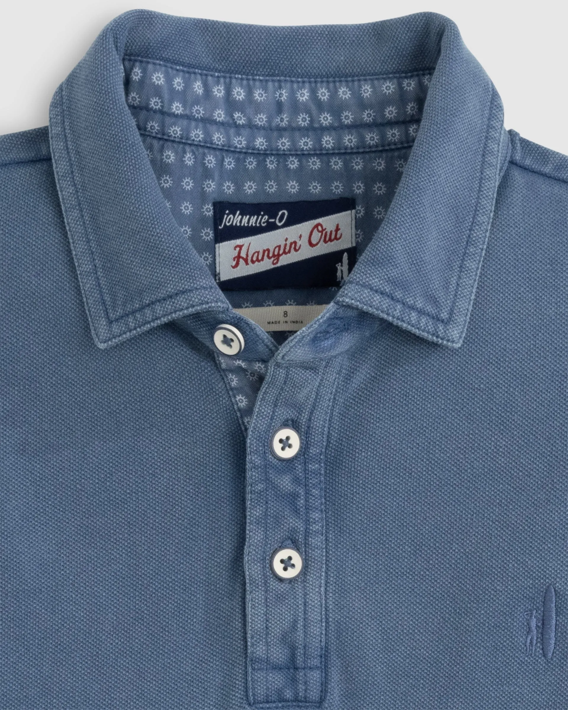 Palmer Jr. Long Sleeve Pique Mesh Polo