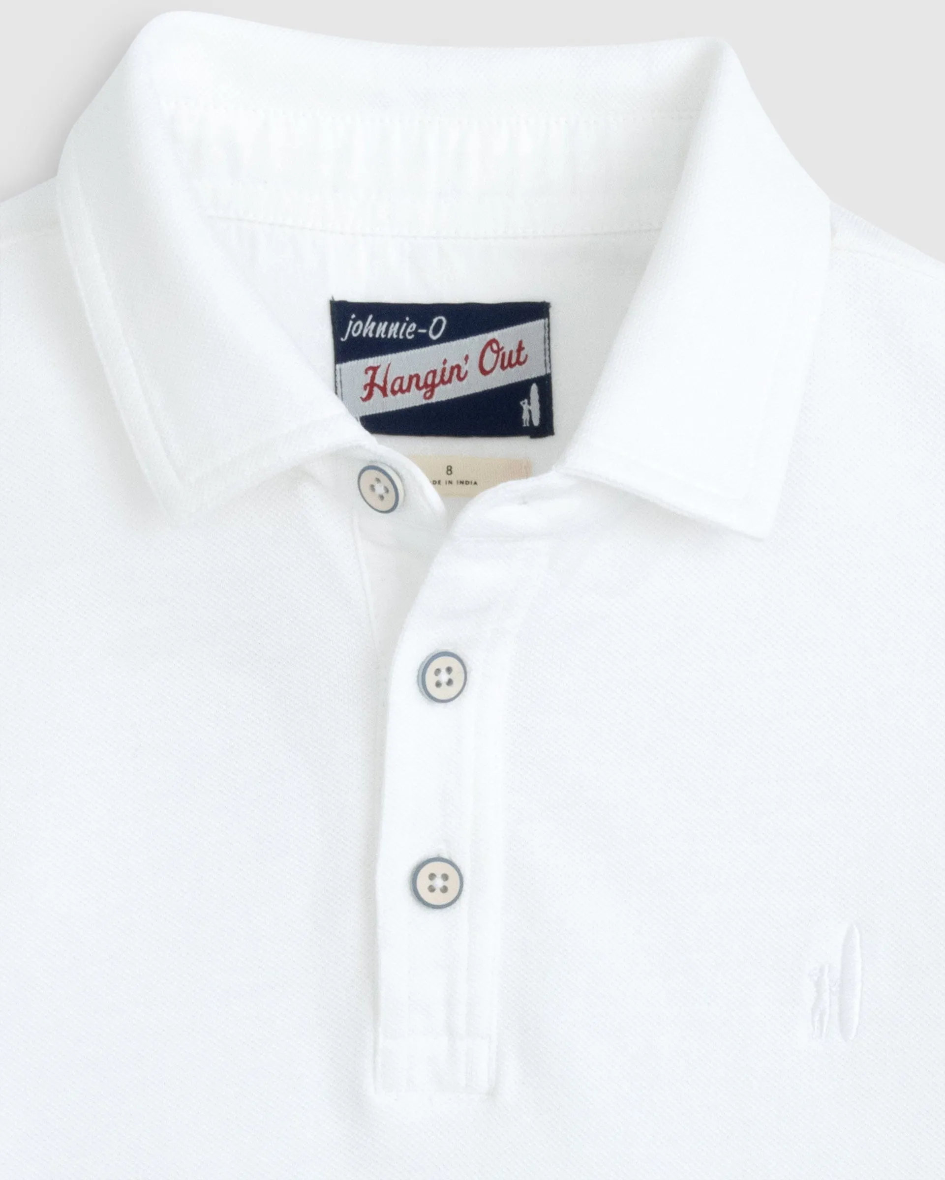 Palmer Jr. Long Sleeve Pique Mesh Polo