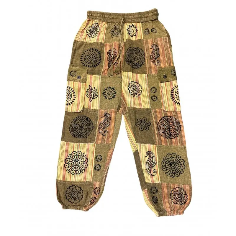 Pant - Patch - Brown And Tan