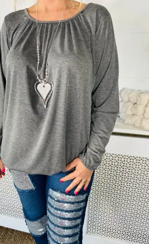 Pearl Kisses Heart Chain - White