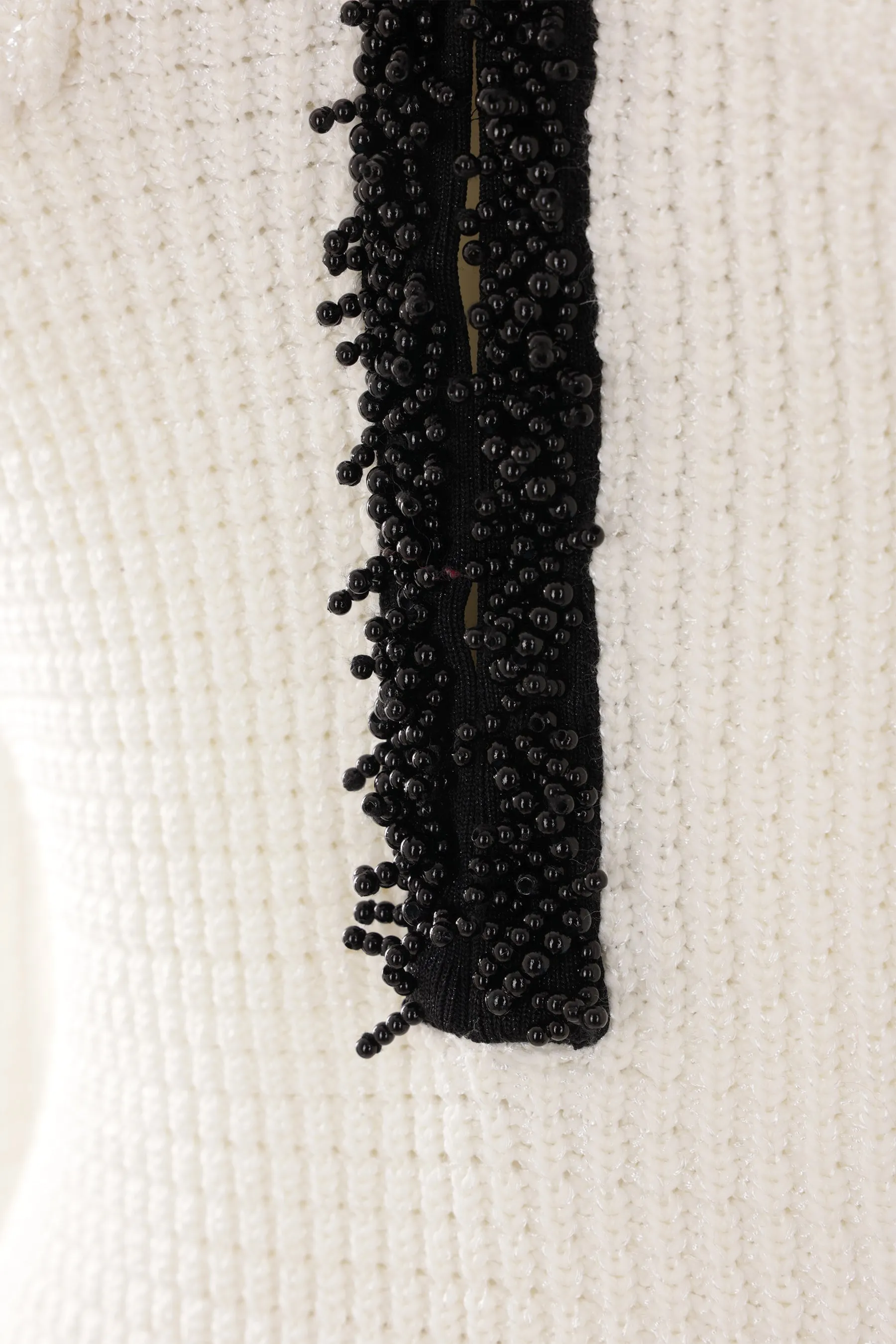 Pearl Trim Waffle Dress