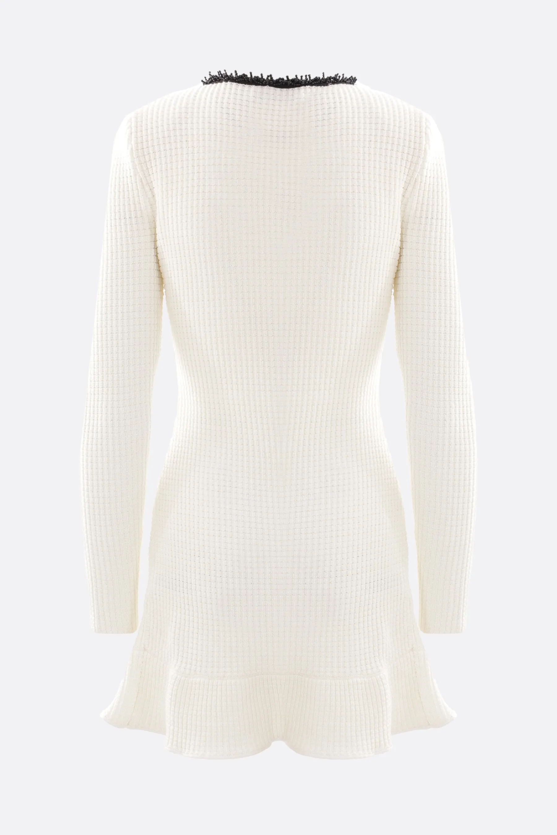 Pearl Trim Waffle Dress
