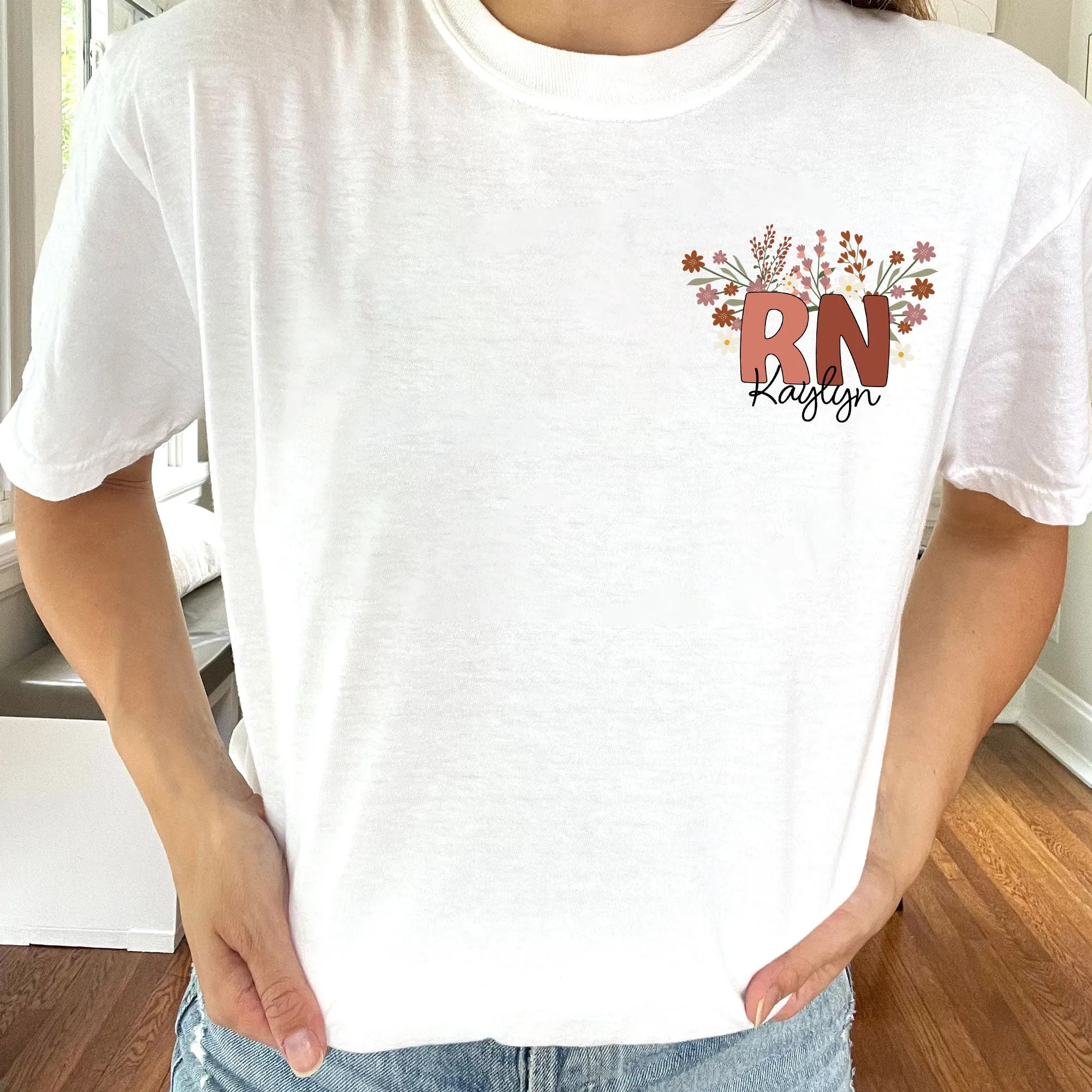 Personalized Fall RN Comfort Colors Shirt