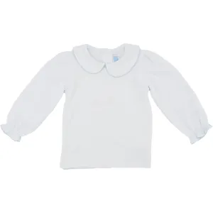 Peter Pan Collar Shirt- Light Blue