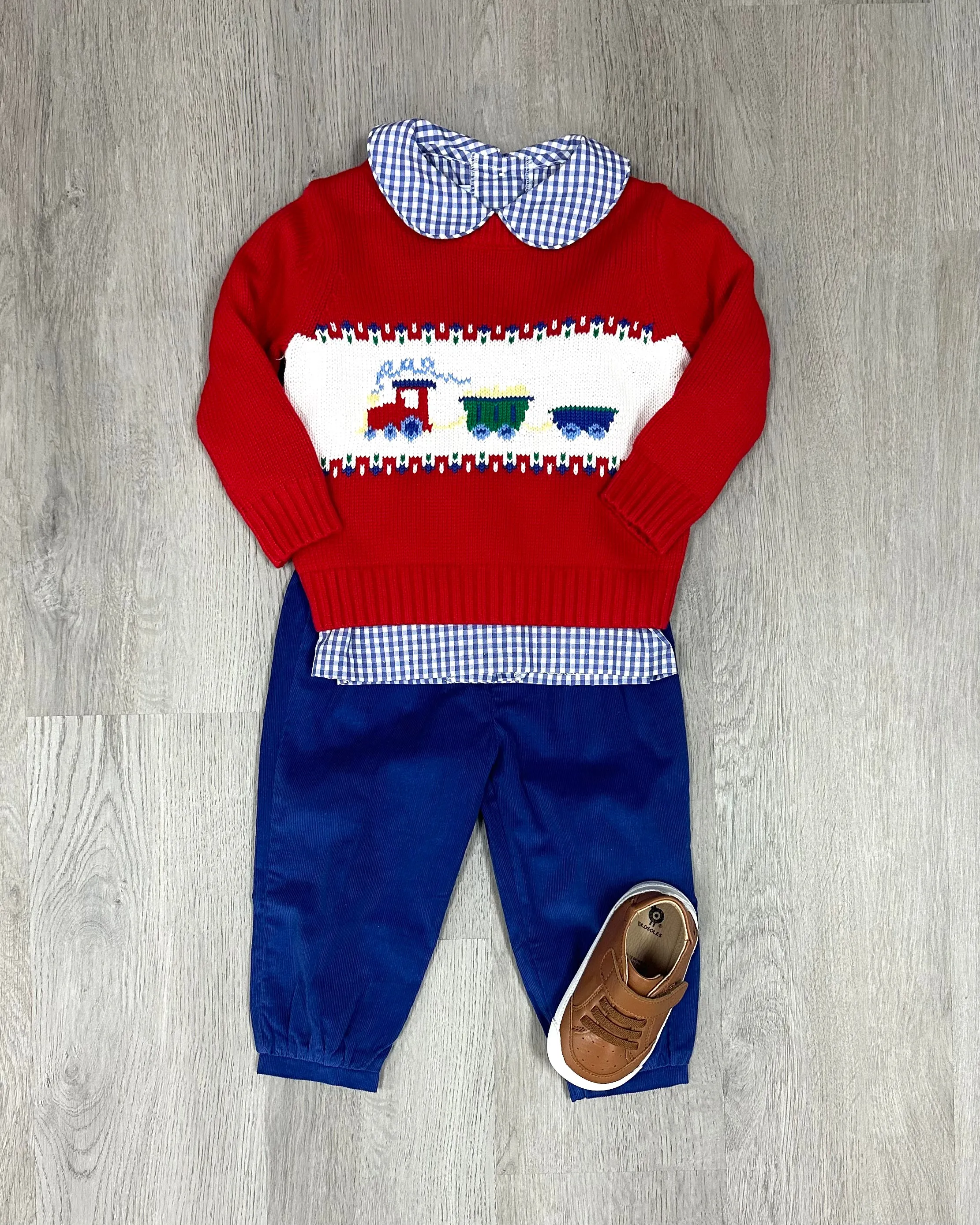 Peter Pan Shirt - Royal Gingham