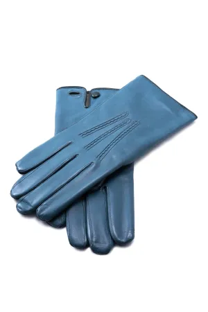 Petrol Blue Lamb Nappa Leather Gloves