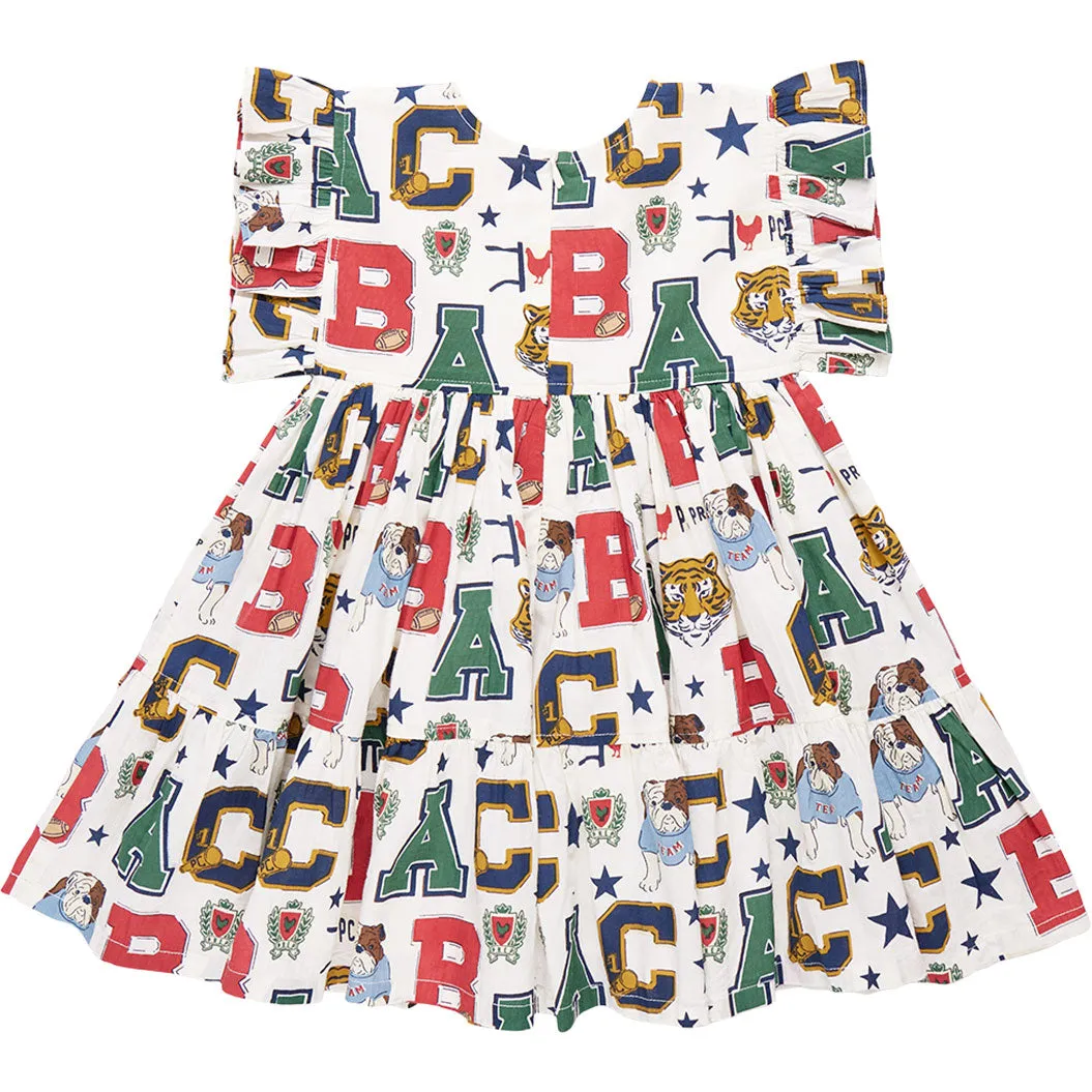 Pink Chicken Girls Kit Dress - Varsity Letters