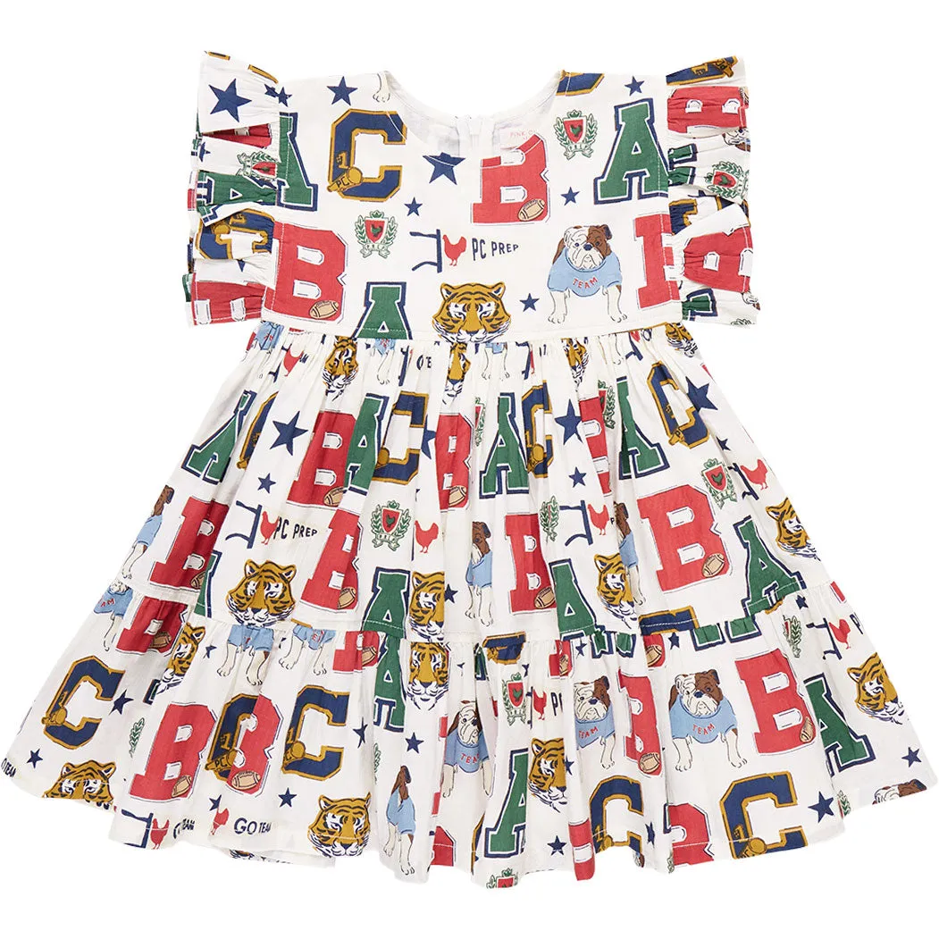 Pink Chicken Girls Kit Dress - Varsity Letters