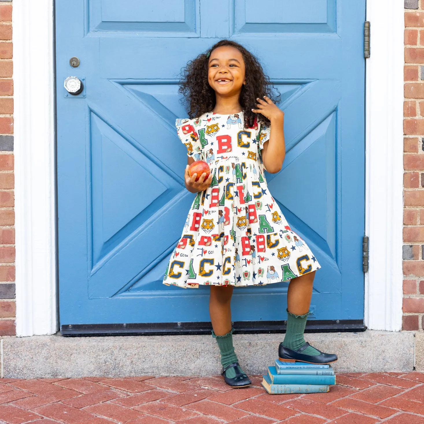 Pink Chicken Girls Kit Dress - Varsity Letters