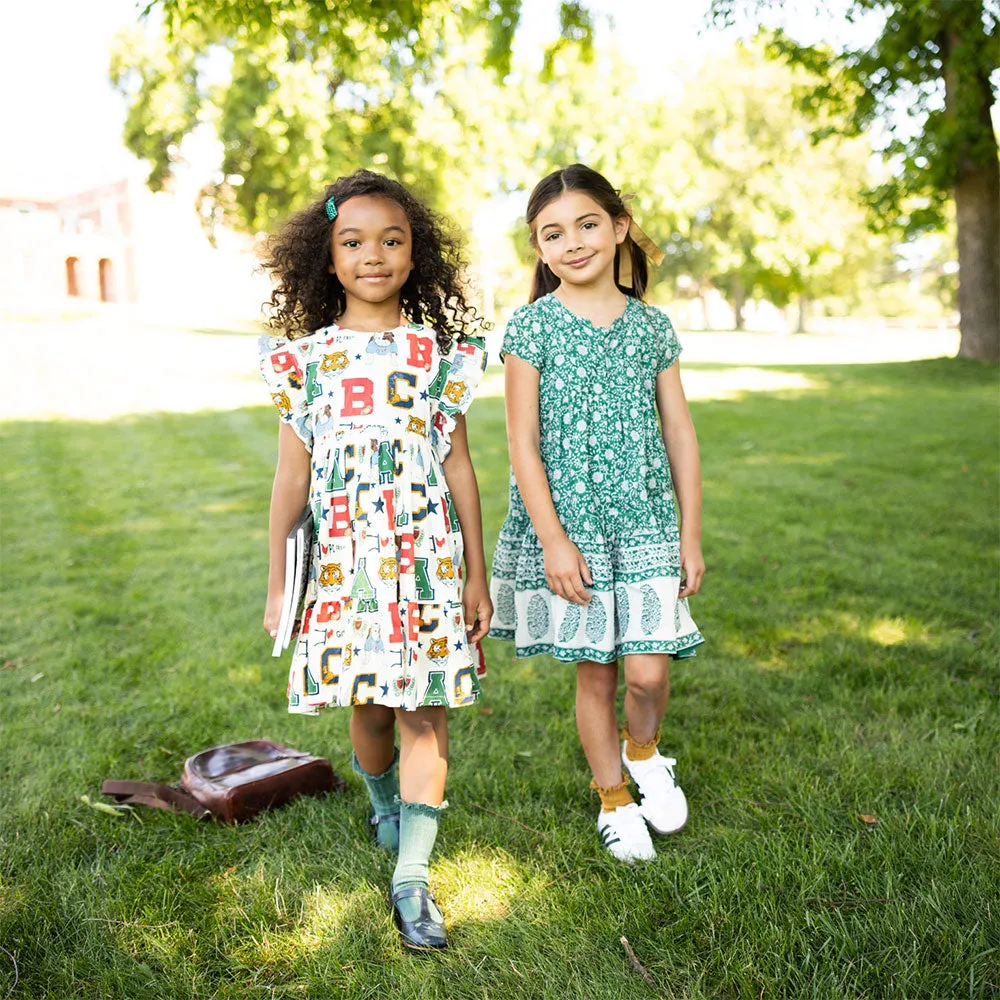 Pink Chicken Girls Kit Dress - Varsity Letters