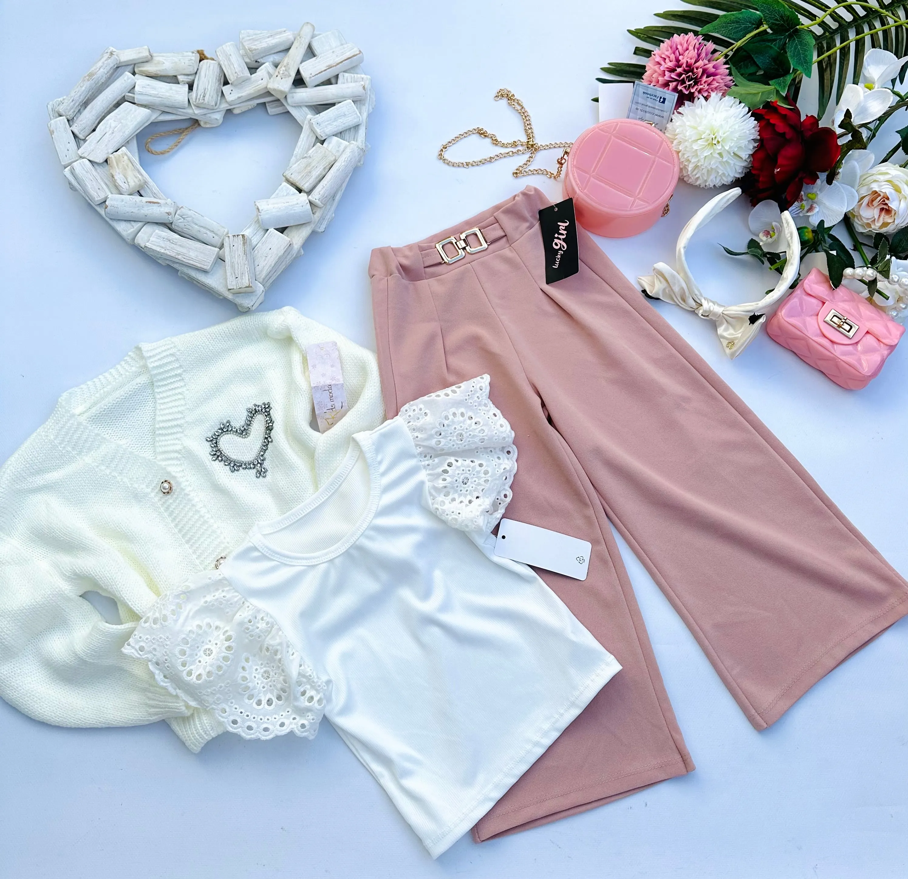 Pink elegant culottes