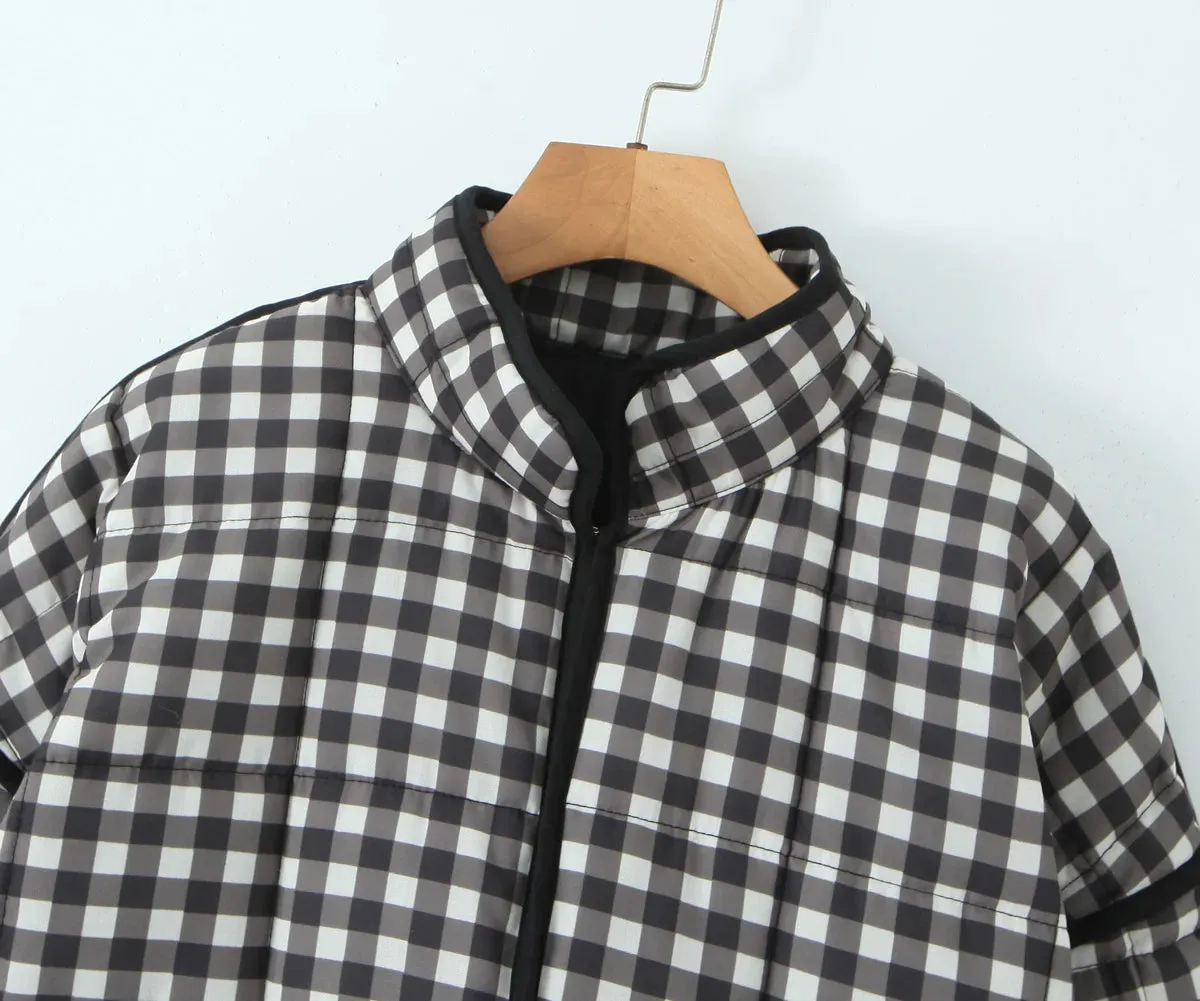 Plaid Quilted Jacket