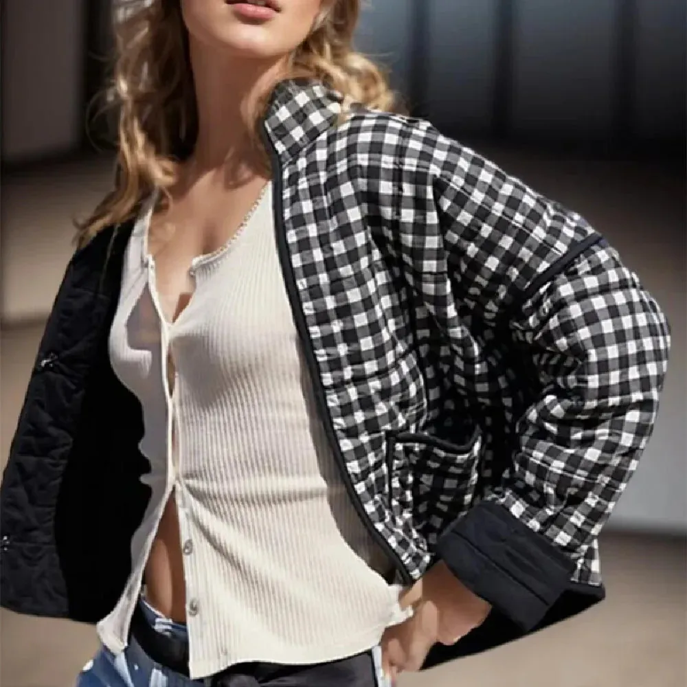 Plaid Quilted Jacket