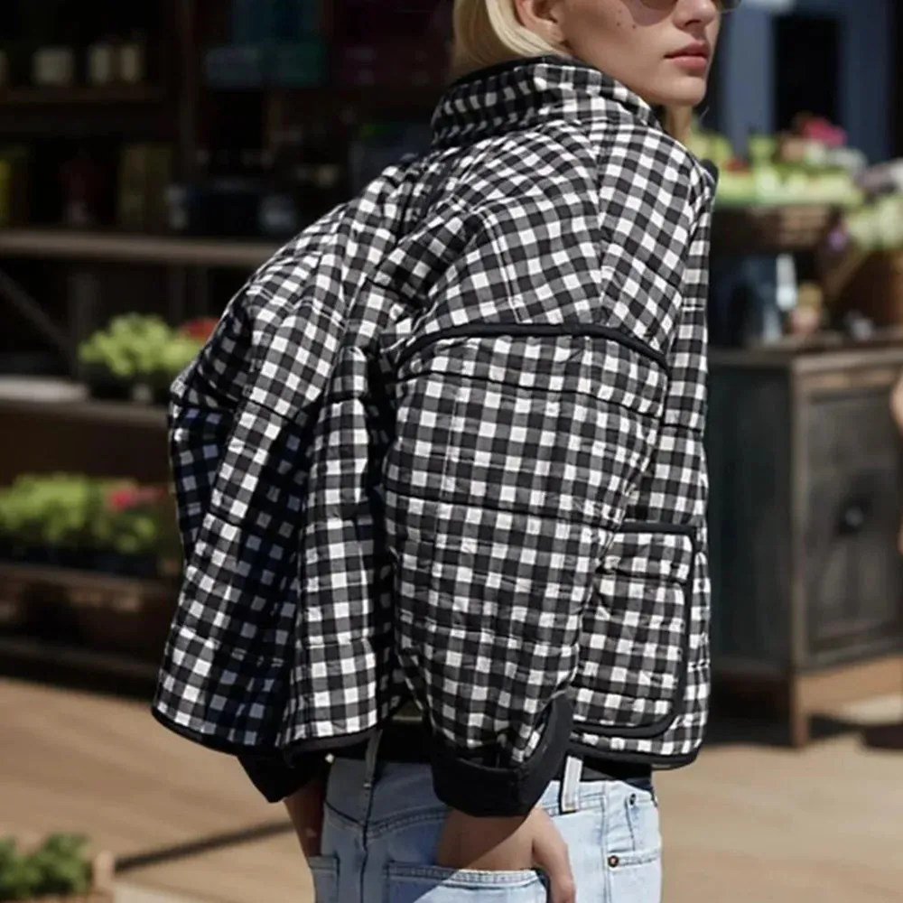 Plaid Quilted Jacket