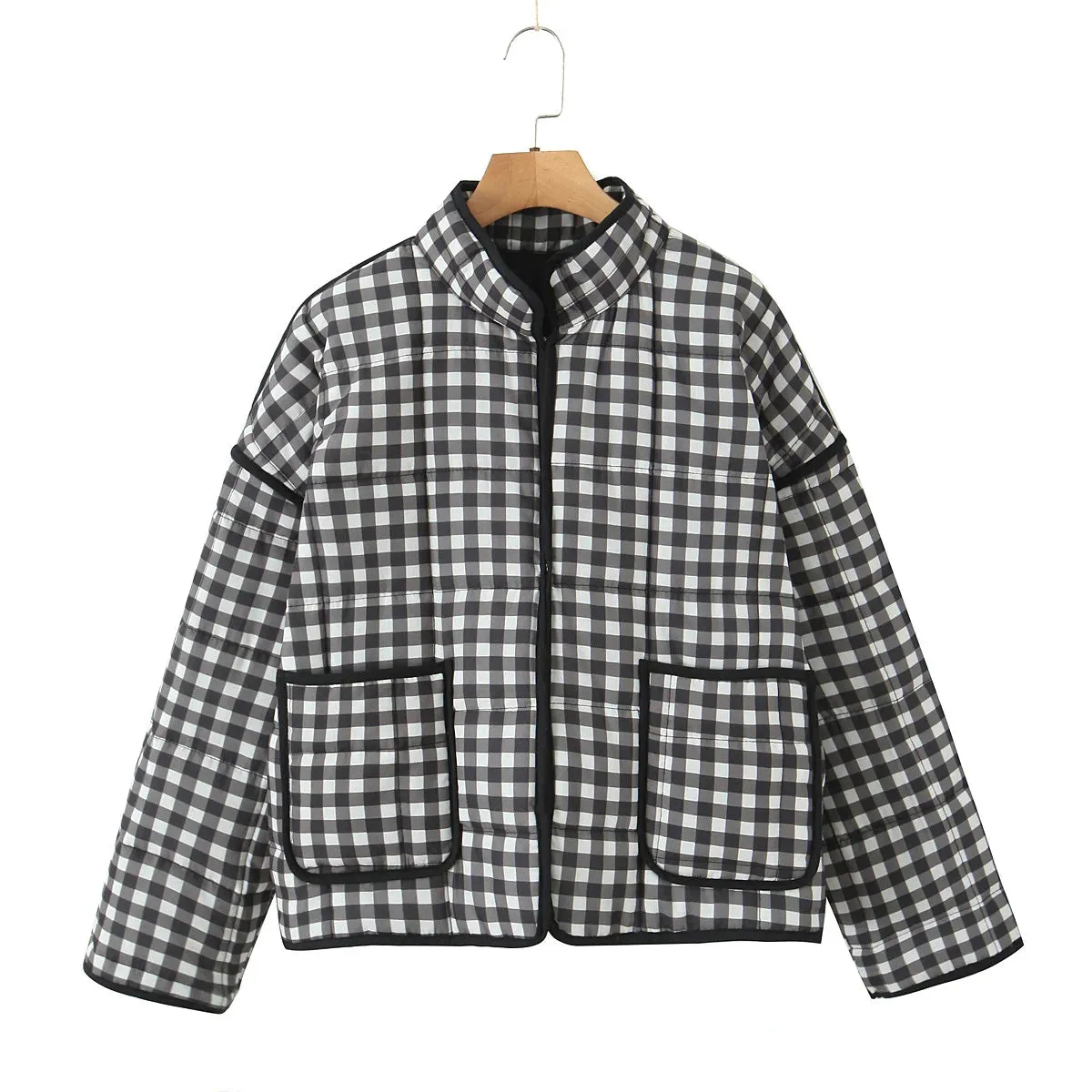 Plaid Quilted Jacket