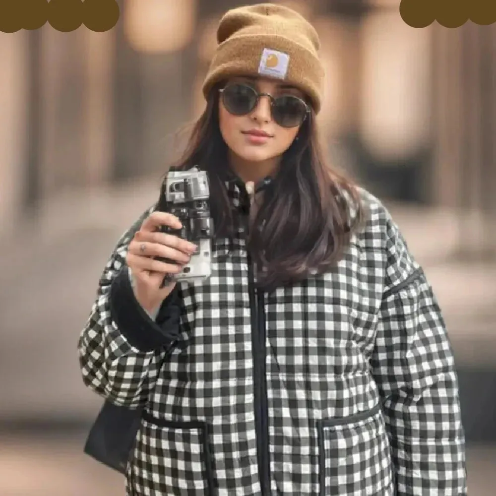 Plaid Quilted Jacket