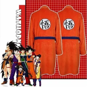 Plush Orange Bathrobe Goku Cosplay Dragon Ball