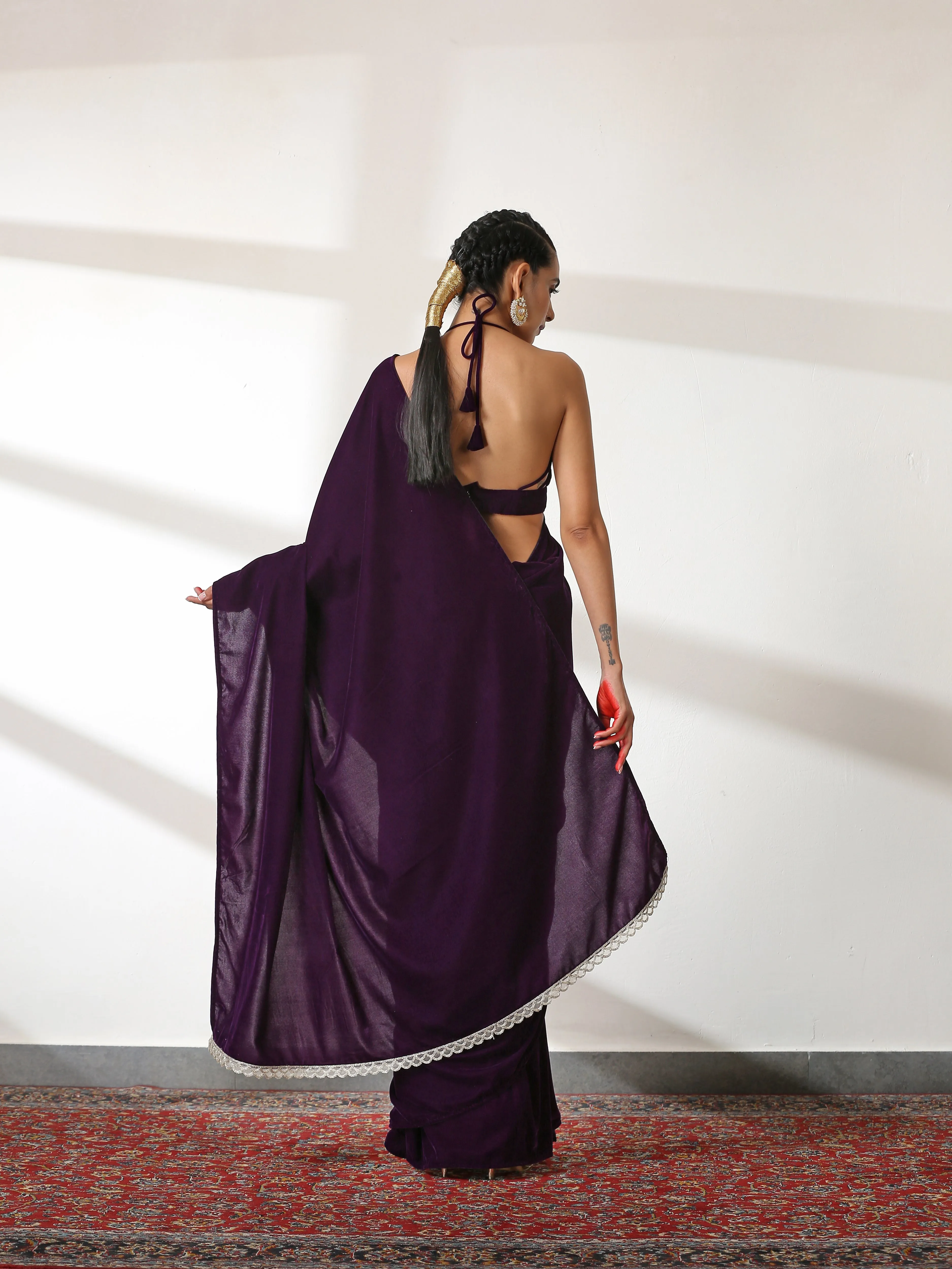 Plush Velvet Saree