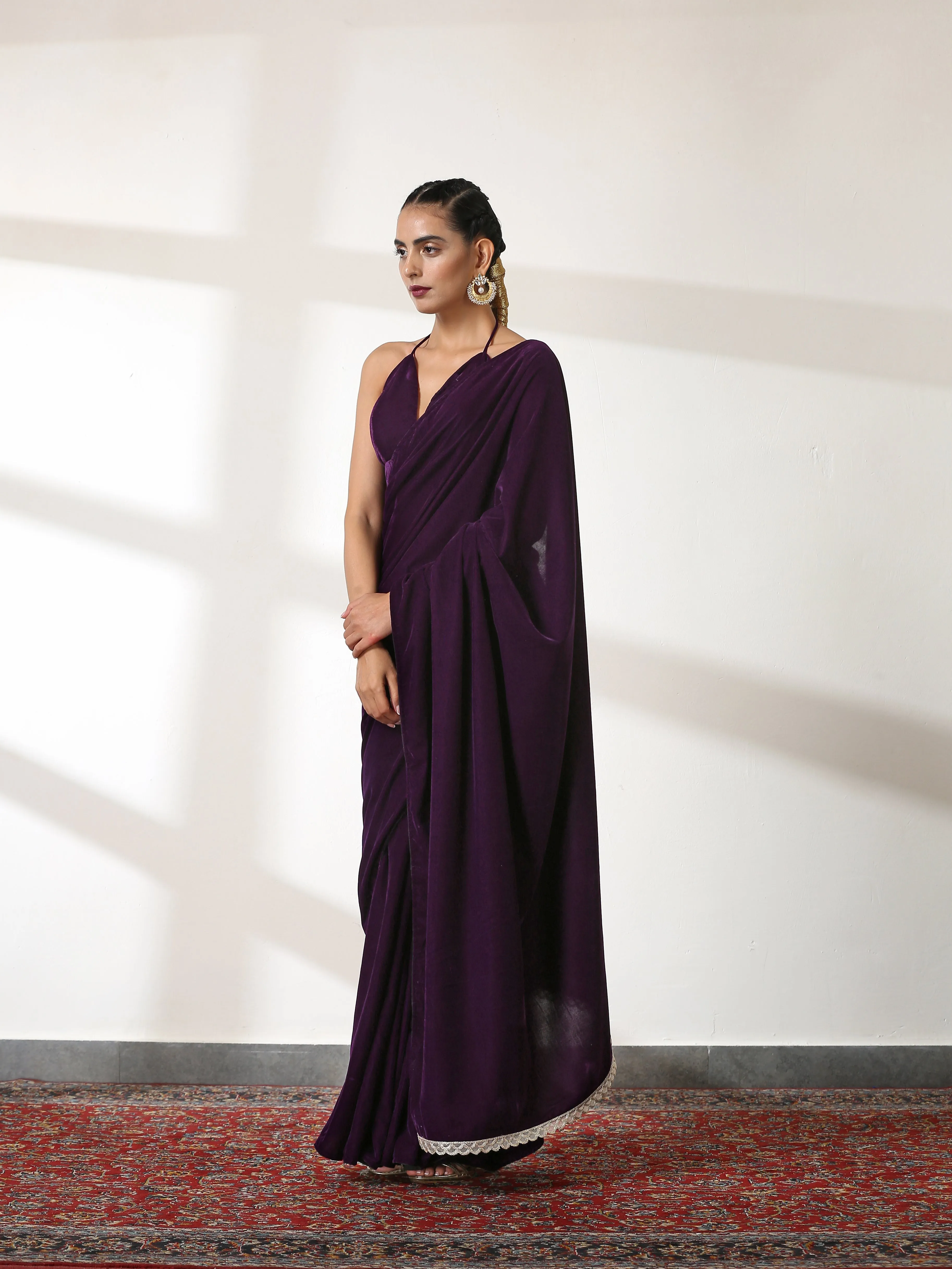 Plush Velvet Saree