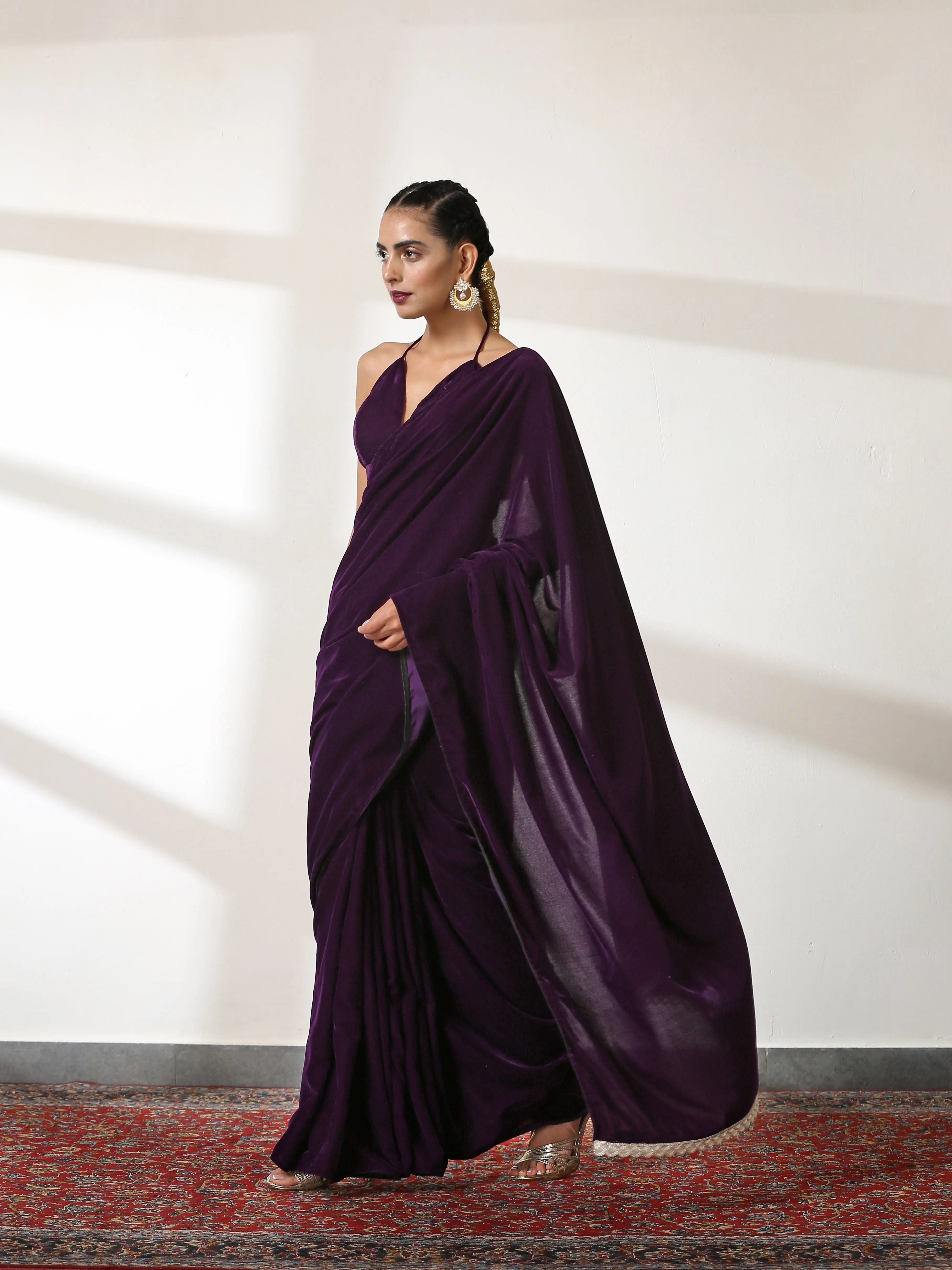 Plush Velvet Saree