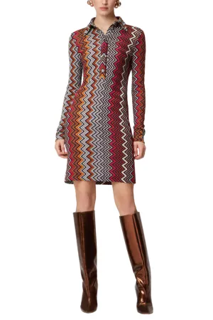 Polo Cut Zigzag Dress