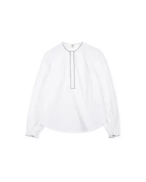 Poplin Edged Detailed Top